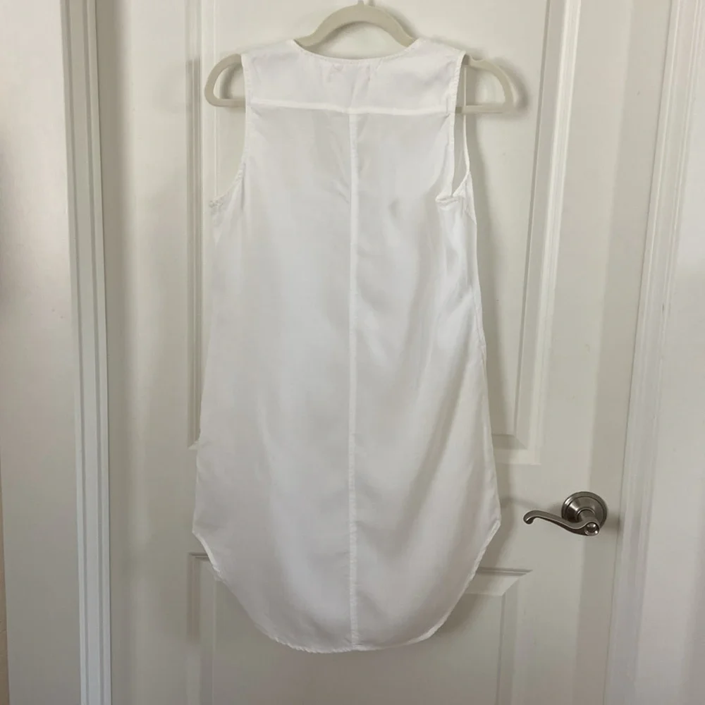 CLOTH & STONE Bright White Tencel Sleeveless Dress